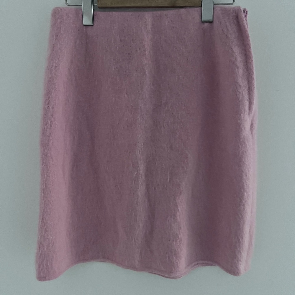 Escada pink mini skirt mohair and wool blend size 42